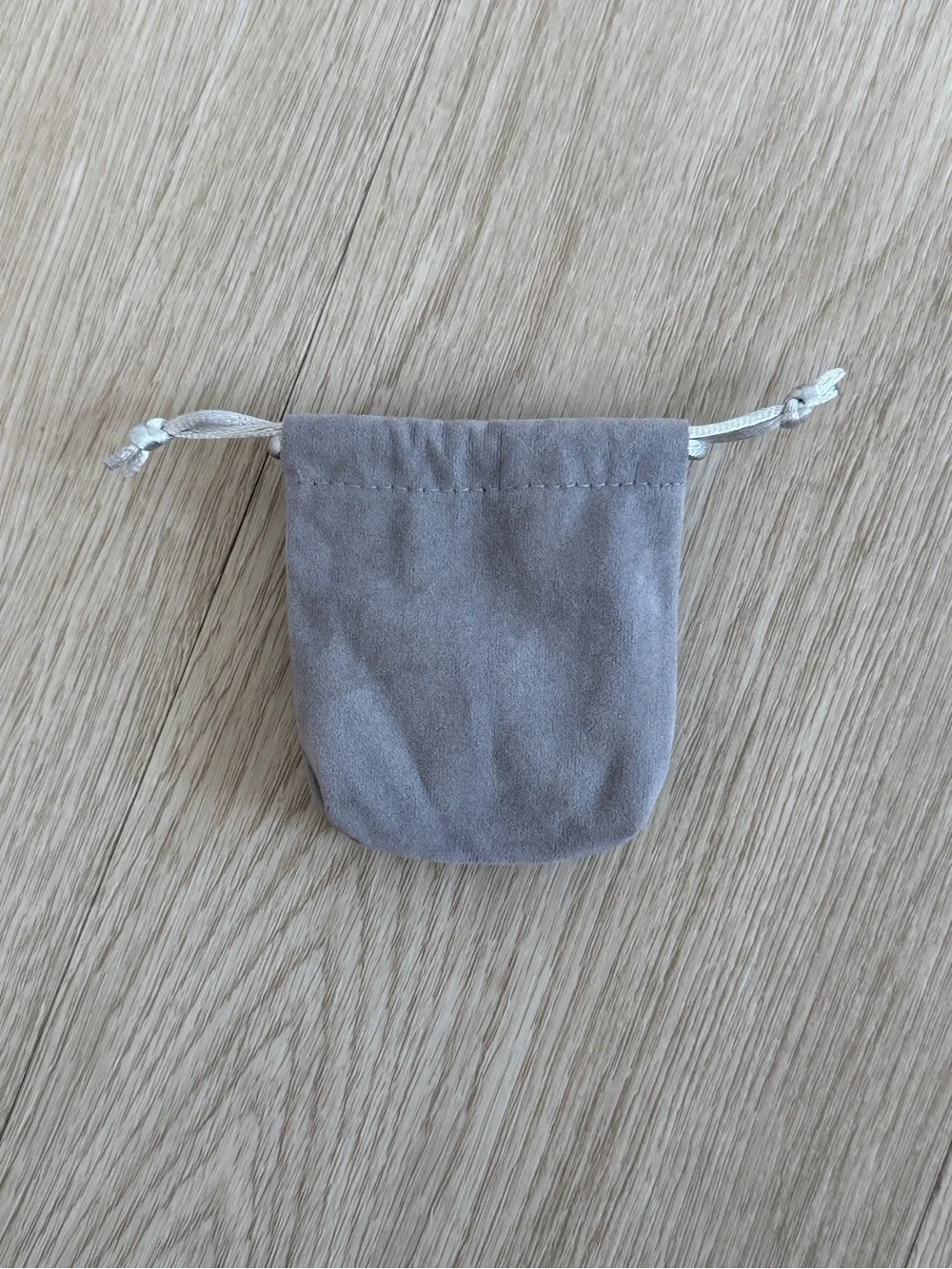 Vivienne Westwood Dust Bag Small Jewelry Drawstring Gray Velvet Storage 3 x 3.5”